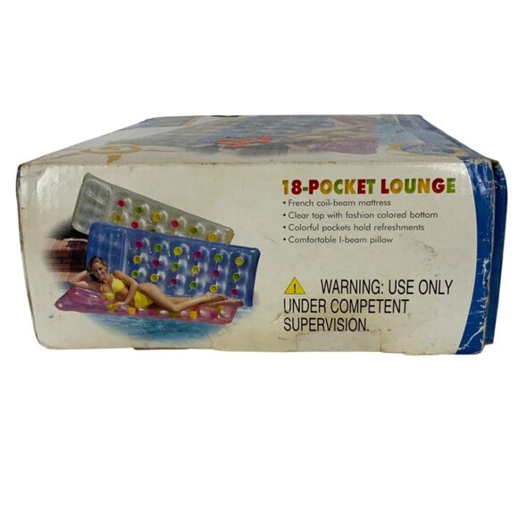 Intex The Wet Set 18-Pocket Lounge Float Pool Mattress Pink Colorful Pockets - Picture 5 of 5